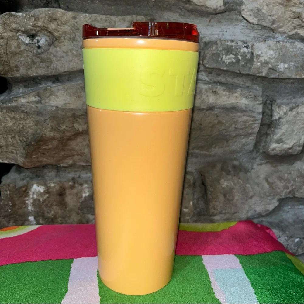NWT STARBUCKS Limited Edition Orange & Yellow Tumbler 2025 16oz 473ML